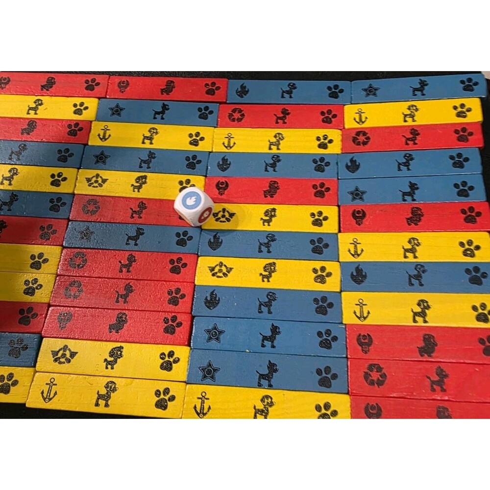Nickelodeon Paw Patrol Jeu Jumbling Tower Game 48 Colorful Wood Pieces